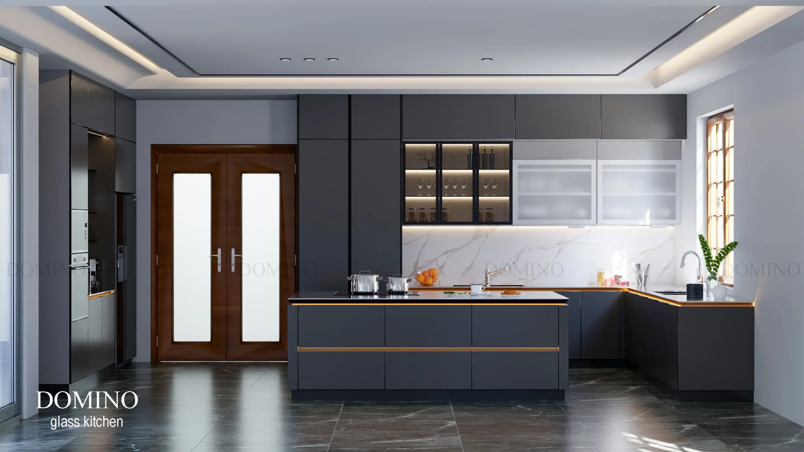 Thiết kế sang trọng, không gian bếp chuẩn châu Âu