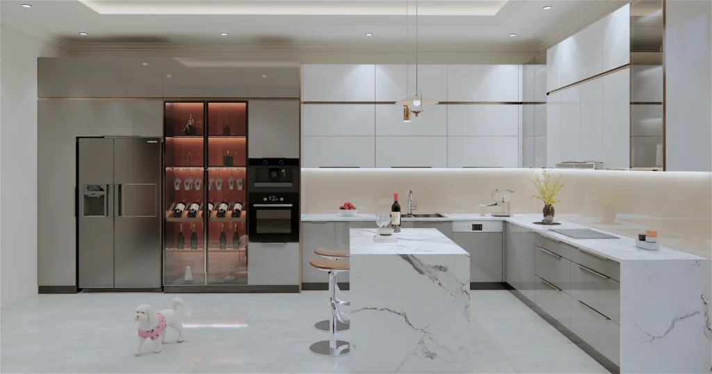 Tủ bếp Inox cánh kính đẹp nhất 2026