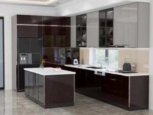 Tủ bếp cánh kính cường lực khung inox 304 giữ sáng đẹp sau nhiều năm nhờ bảo dưỡng